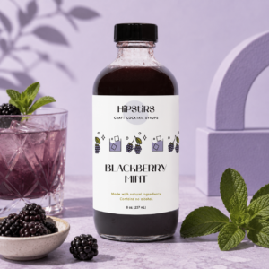 8 oz Blackberry Mint Cocktail Syrup