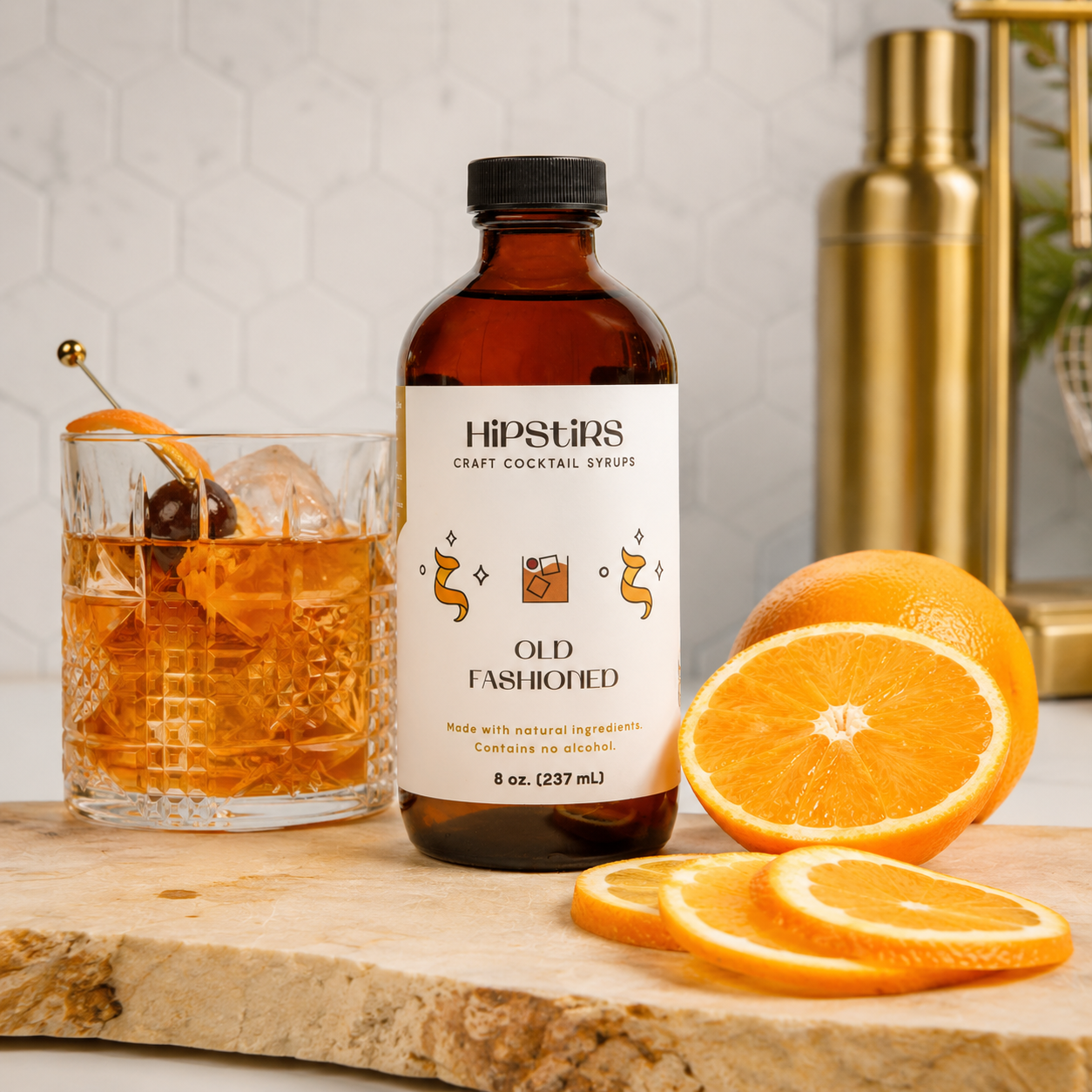 8 oz Old Fashioned Cocktail Syrup - Image 2