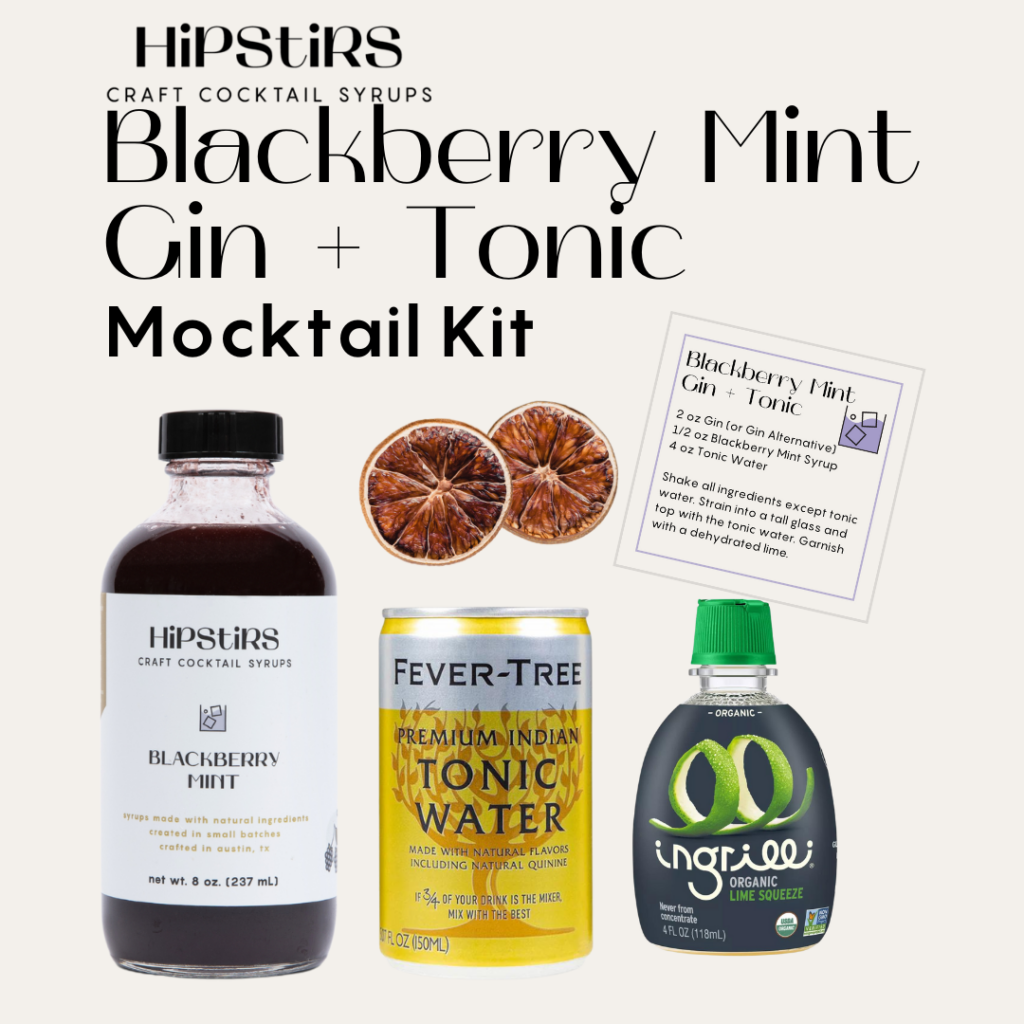 Blackberry Mint Gin + Tonic Mocktail Kit