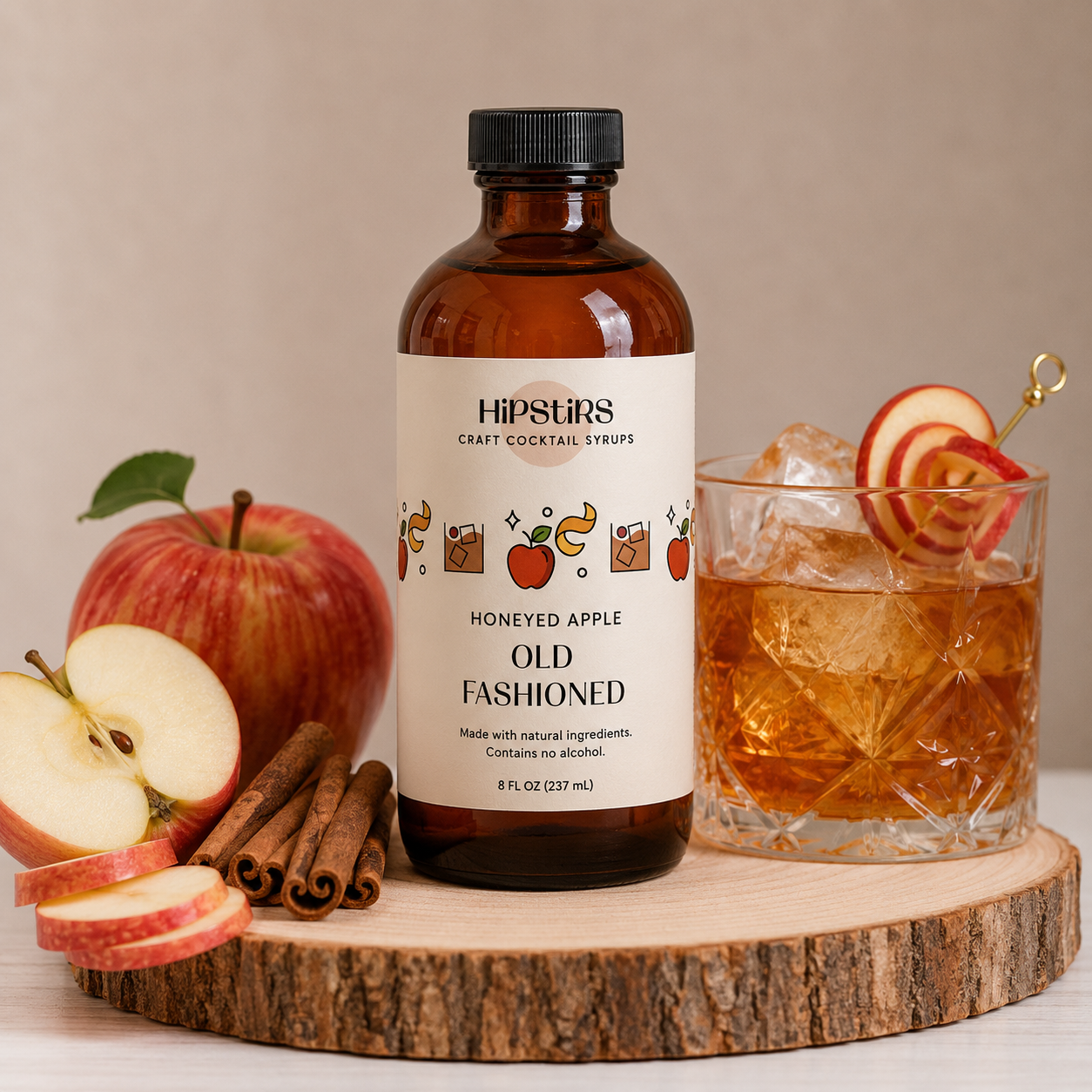 8 oz Honeyed Apple Old Fashioned Mix - Image 2