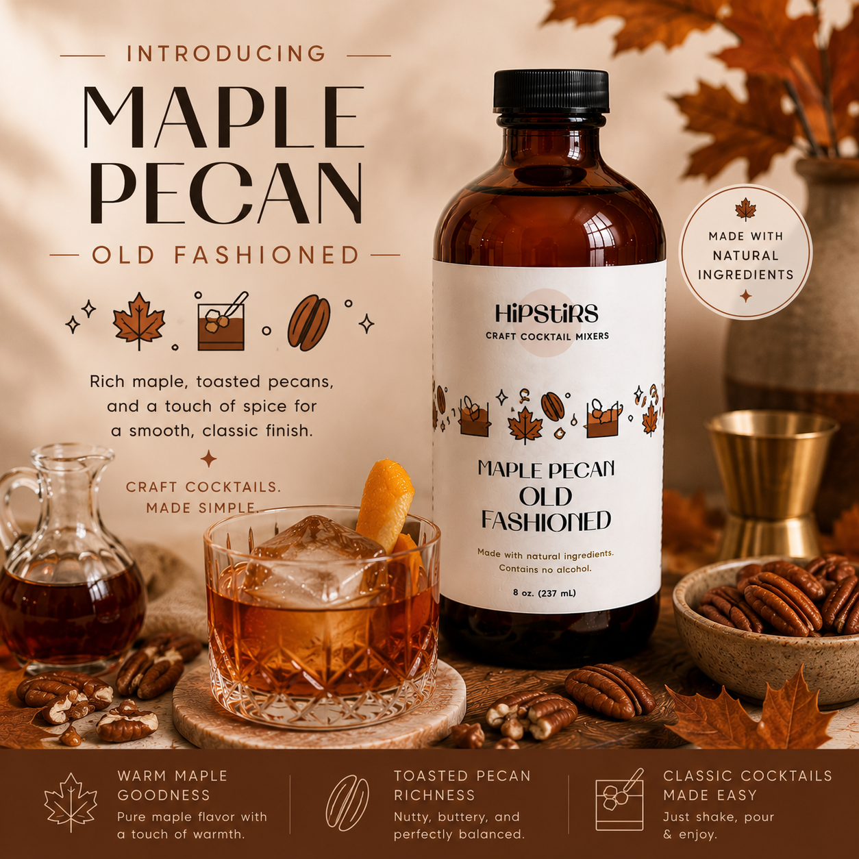 8 oz Maple Pecan Old Fashioned Mix - Image 3